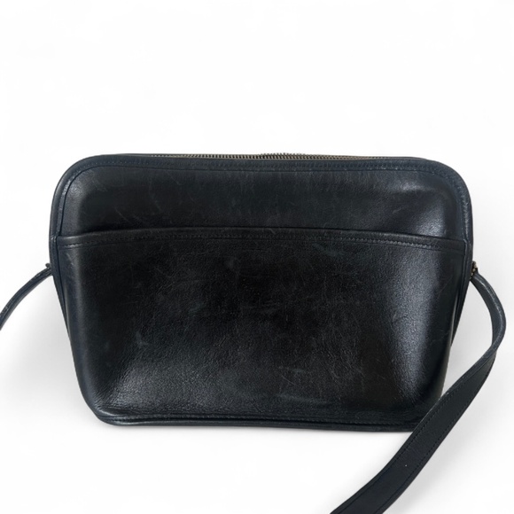 Vintage Coach #9902 Oliver Bag Black Leather Crossbody Shoulder Bag Purse - Picture 1 of 9
